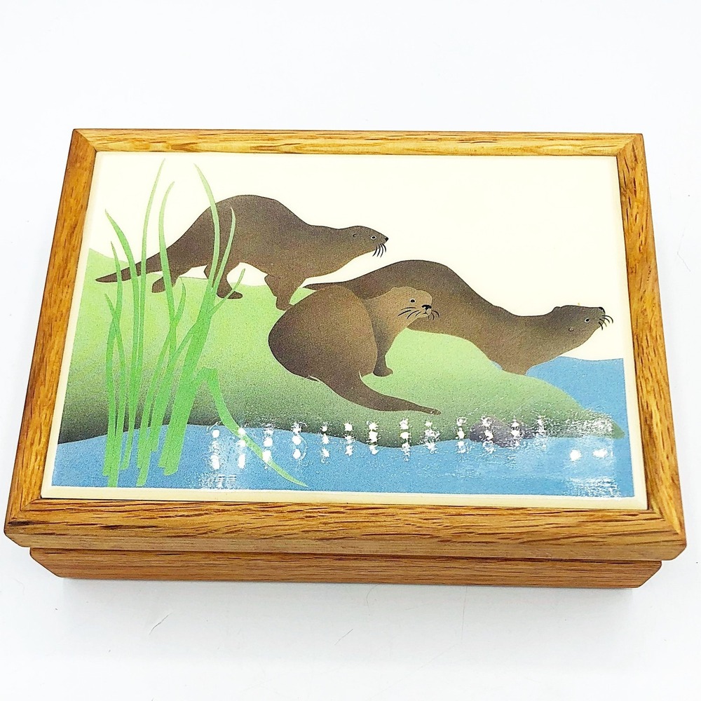 Otters Wooden Box Crane Creek Graphics